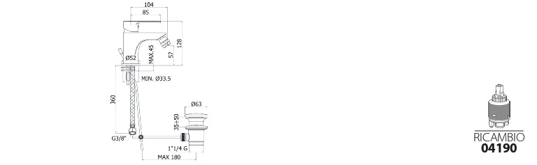 MISCELATORE BIDET BLU