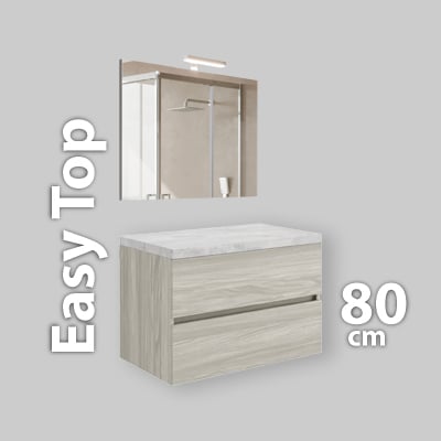 COMPOSIZIONE MOBILE DA BAGNO "EASYTOP 80" SOSPESO