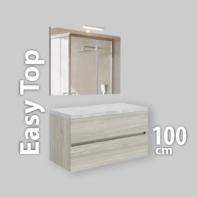 COMPOSIZIONE MOBILE DA BAGNO "EASYTOP 100" SOSPESO