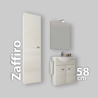 MOBILE DA BAGNO ZAFFIRO ROVERE BIANCO