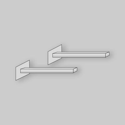 MENSOLE METALLICHE DI FISSAGGIO 'LINEA' Coppia