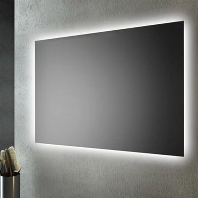 SPECCHIO FILO LUCIDO CON FASCIA PERIMETRALE A LED RETROILLUMINANTE