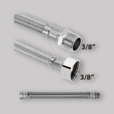 FLESSIBILE ACCIAIO INOX 3/8" M X 3/8" F