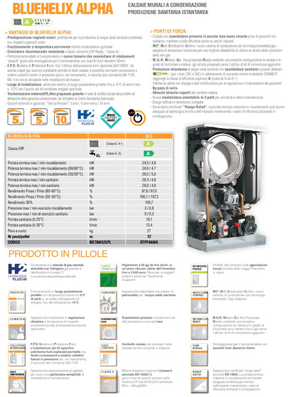 CALDAIA A CONDENSAZIONE ISTANTANEA "BLUEHELIX ALPHA" 08146